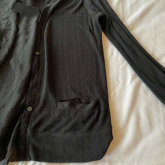 Simply Vera Black Drape Sweater - Picture 2 of 11